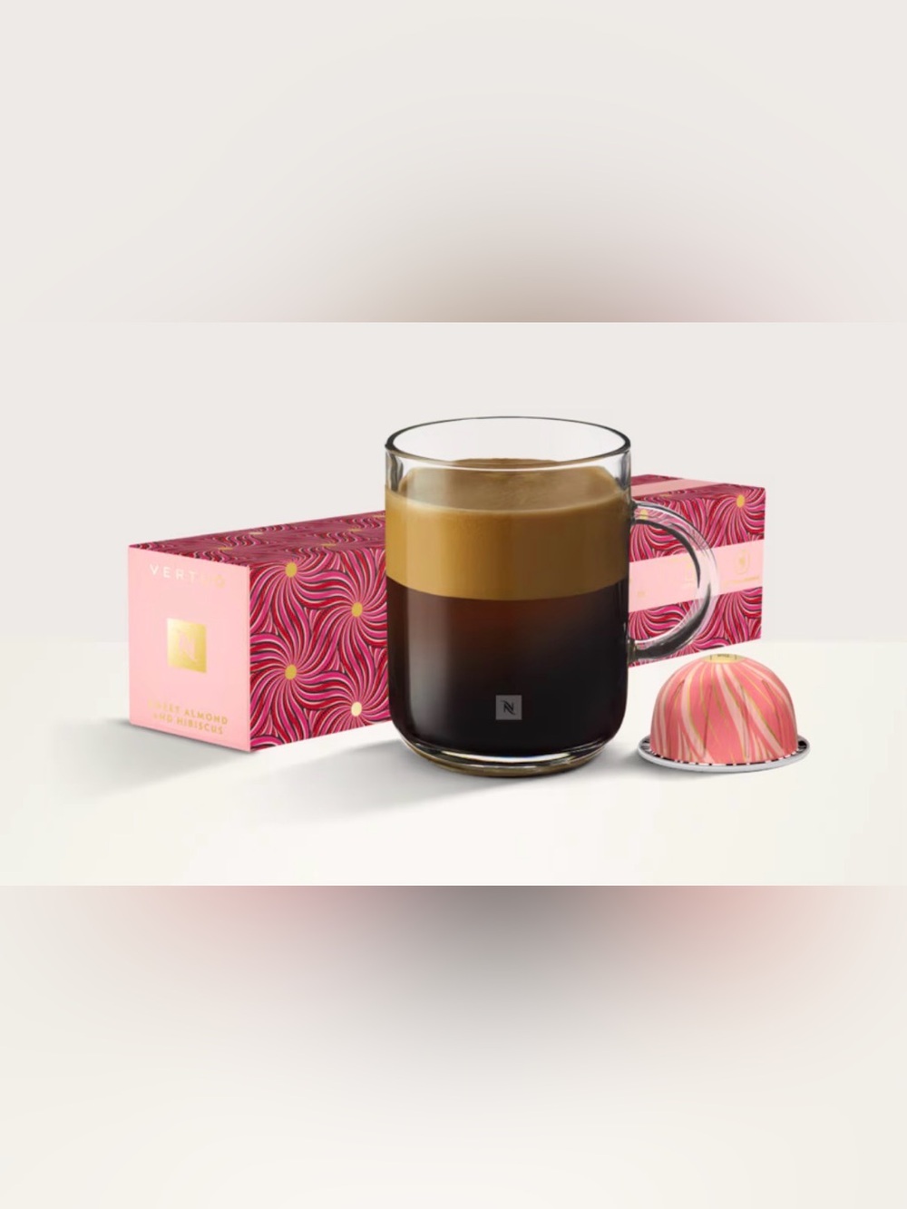 NEW Vertuo Nespresso x Swarovski Festive Collection Sweet Almond & Hibiscus